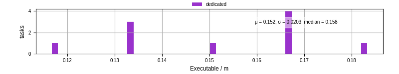 Time the executable took to run