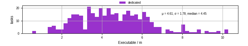 Time the executable took to run