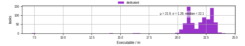 Time the executable took to run