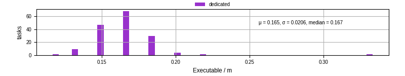 Time the executable took to run