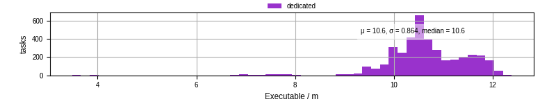 Time the executable took to run