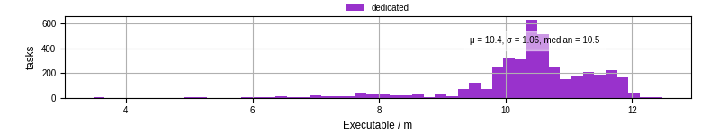 Time the executable took to run