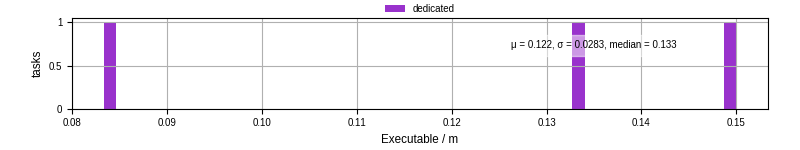 Time the executable took to run