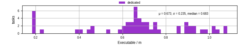 Time the executable took to run