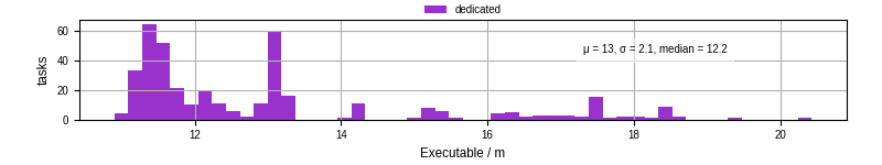 Time the executable took to run