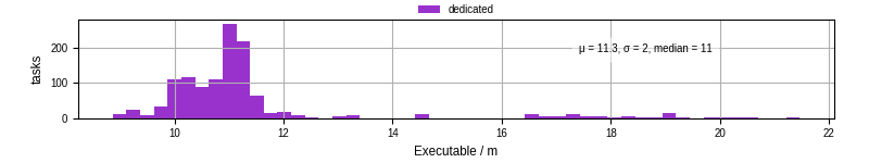 Time the executable took to run