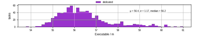 Time the executable took to run
