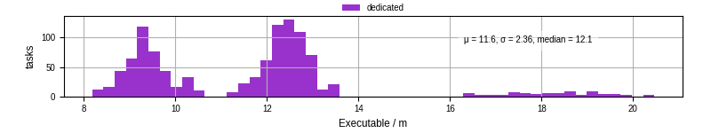 Time the executable took to run