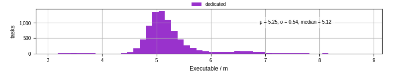 Time the executable took to run