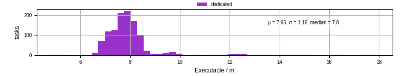Time the executable took to run