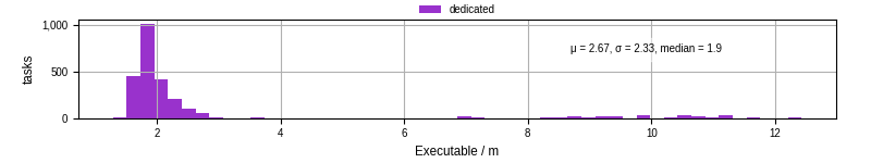 Time the executable took to run