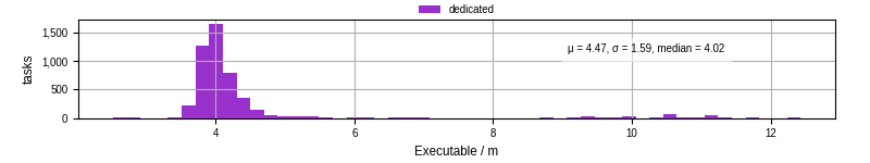 Time the executable took to run