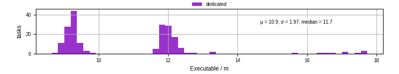 Time the executable took to run