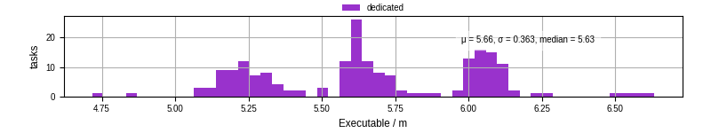Time the executable took to run