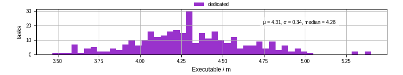 Time the executable took to run