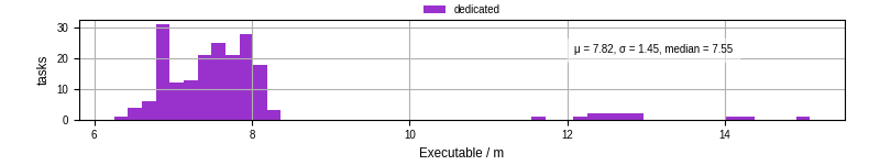 Time the executable took to run