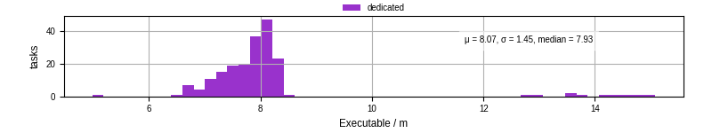 Time the executable took to run