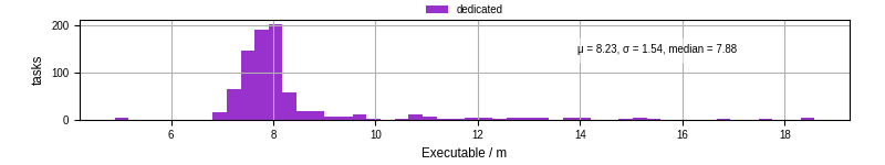 Time the executable took to run