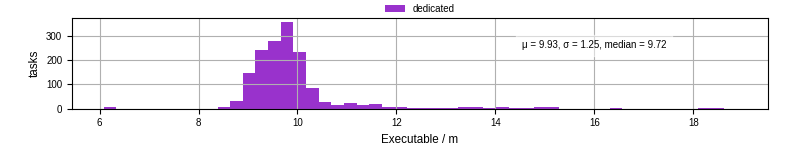 Time the executable took to run