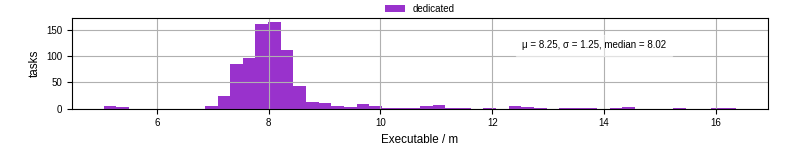 Time the executable took to run