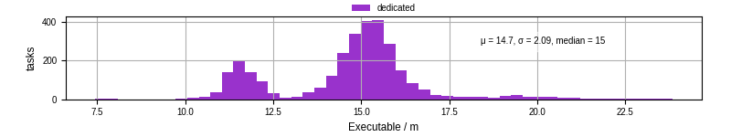 Time the executable took to run