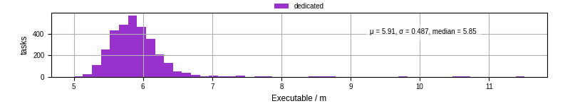 Time the executable took to run