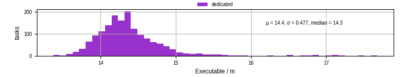 Time the executable took to run