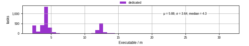 Time the executable took to run