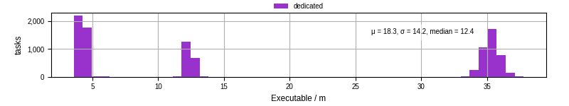 Time the executable took to run