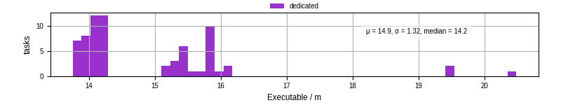 Time the executable took to run