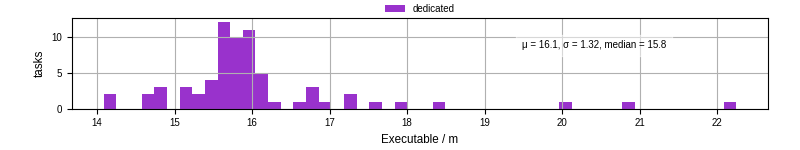 Time the executable took to run