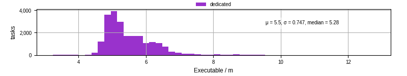 Time the executable took to run