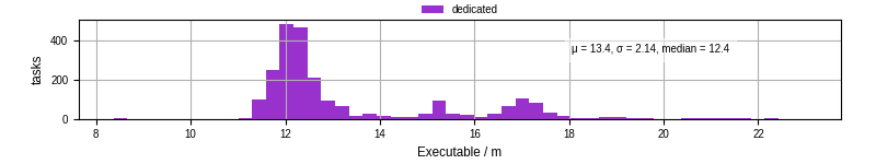 Time the executable took to run