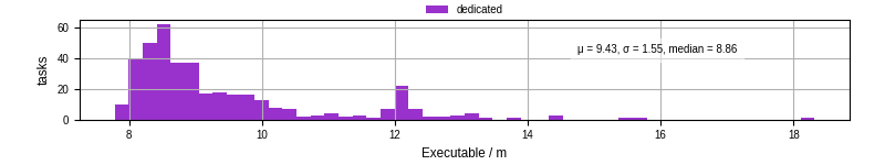 Time the executable took to run