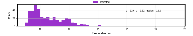 Time the executable took to run