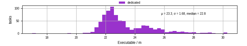 Time the executable took to run