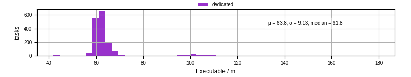 Time the executable took to run