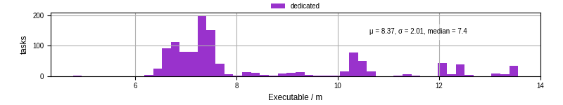 Time the executable took to run