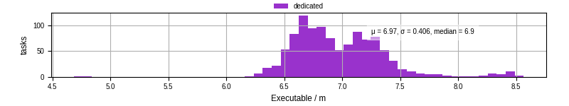 Time the executable took to run