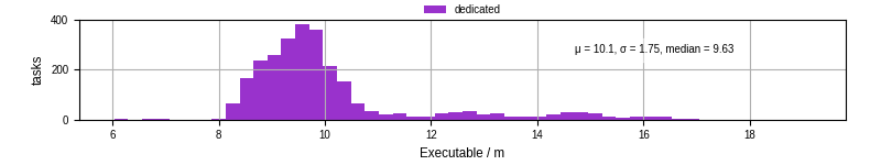 Time the executable took to run
