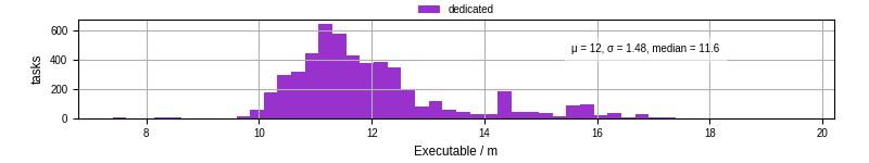 Time the executable took to run