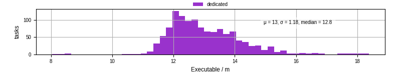 Time the executable took to run