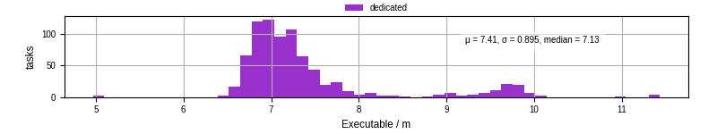 Time the executable took to run