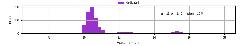 Time the executable took to run