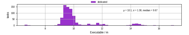 Time the executable took to run