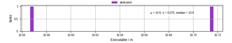 Time the executable took to run