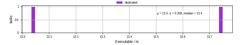 Time the executable took to run