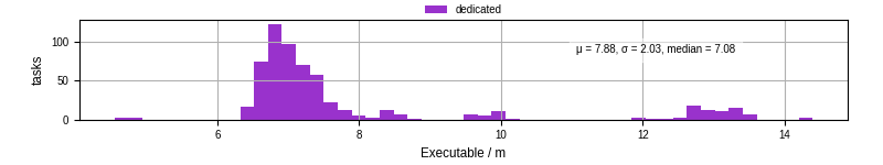 Time the executable took to run