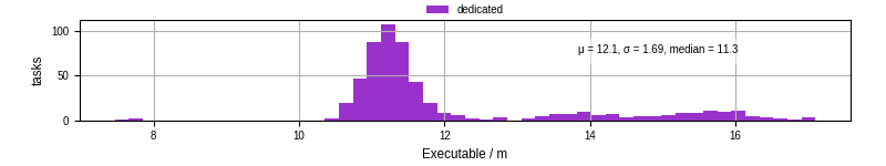 Time the executable took to run