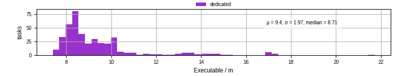 Time the executable took to run